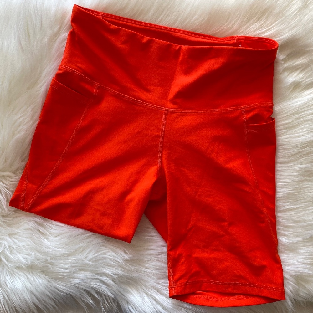 OLD NAVY High-Waisted Orange Bike Shorts